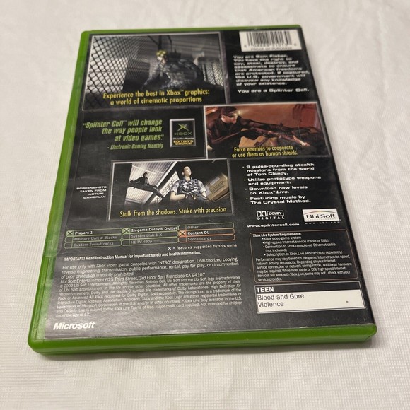 Tom Clancy's Splinter Cell (Microsoft Xbox, 2002) Complete W/manual - Picture 2 of 3